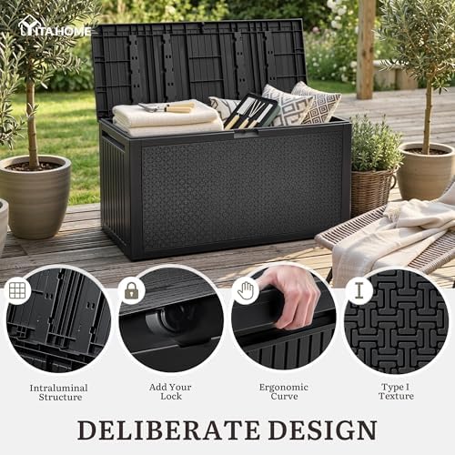 YITAHOME 95 Gallon Large Outdoor Deck Box