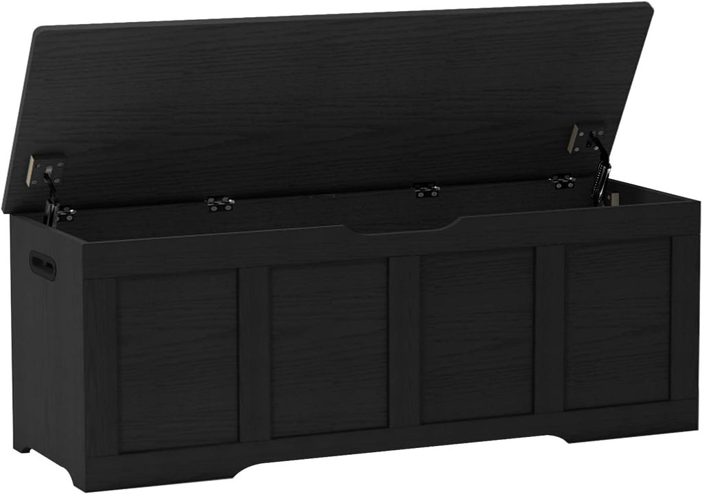 Timberer 47.2" Storage Chest Extra Large Storage Bench with 2 Safety Hinges