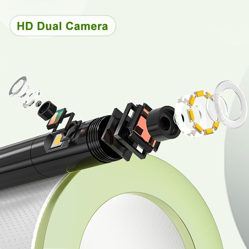 dual lens borescope with light, 1080p industrial endoscope, package contents
