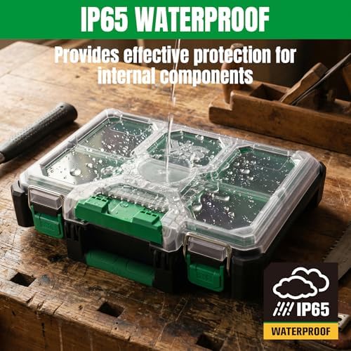 SK 13.5-Inch Small Part Organizer, Portable Tool Box Organizer, IP65