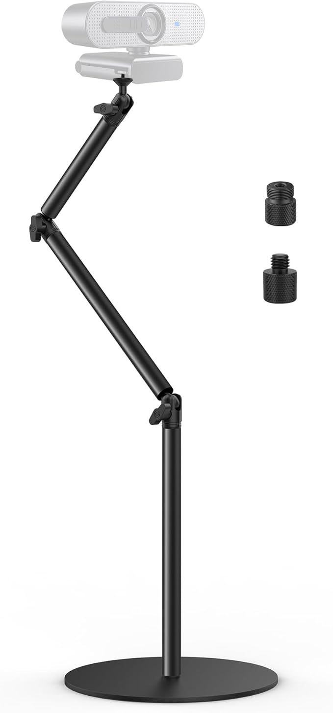 Camera Round Base Mount Desk Stand, Flexible Aluminum Photography