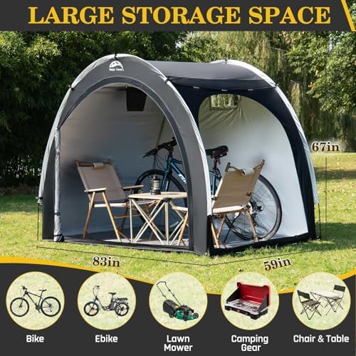 Happy Travel Bike Storage Shed Tent, Outdoor Portable Bicycle Storage Sheds