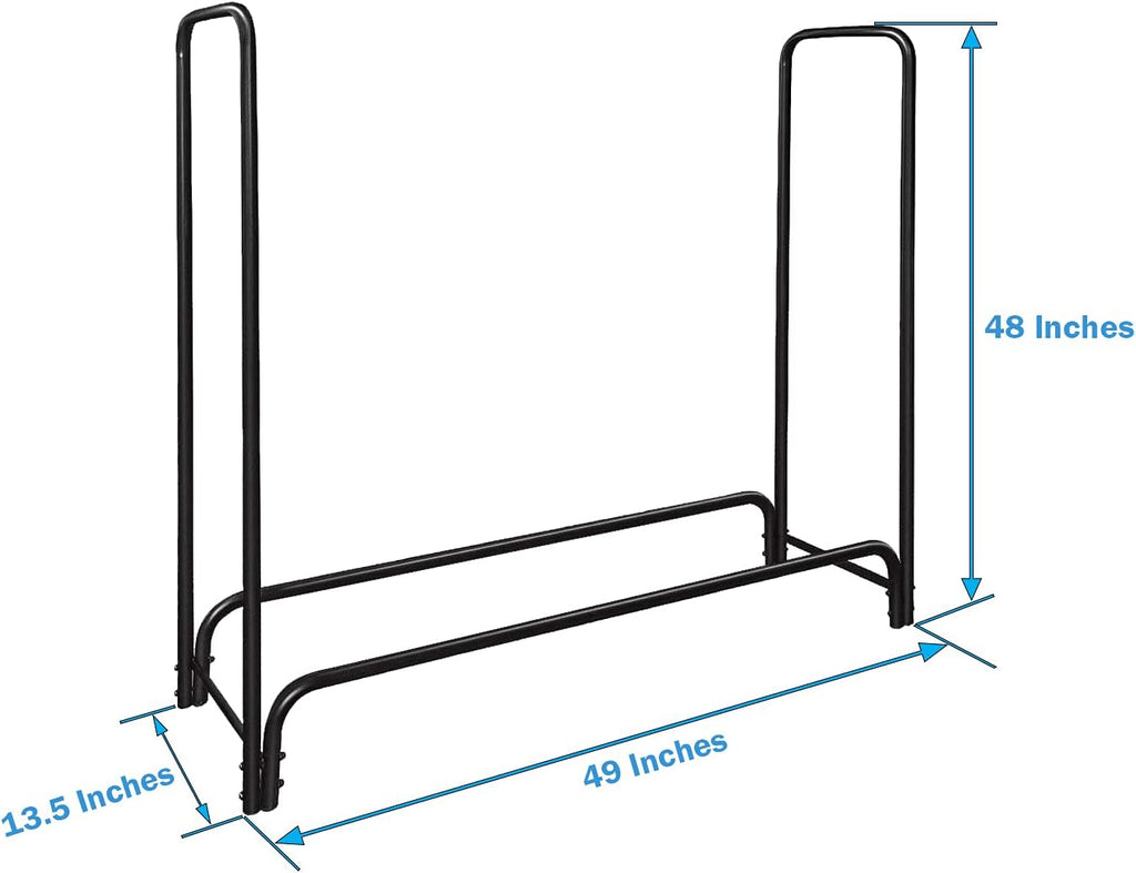 ashman log rack – firewood log rack, indoor showing dimensions