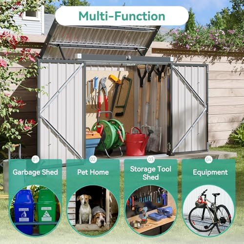 60 Cu.Ft Outdoor Trash Can Storage Shed