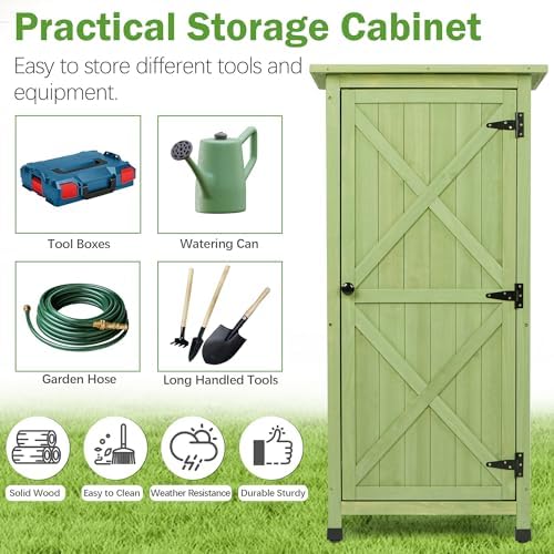 4x2 FT Wooden Outdoor Storage Cabinet