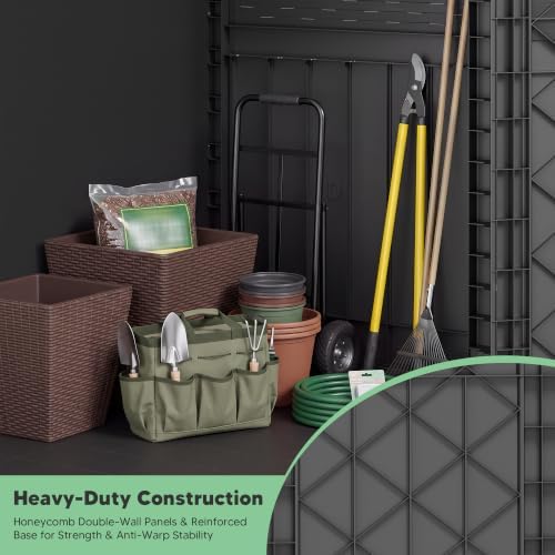 Large Outdoor Storage Shed, Heavy Duty Weatherproof Storage Cabinet