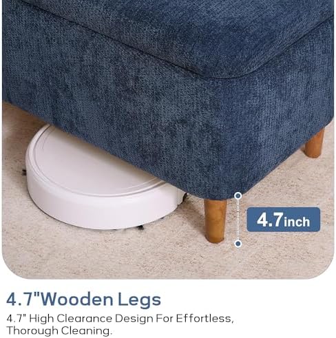 39.4" Ottoman with Storage Upholstered Storage Bench for Living Room