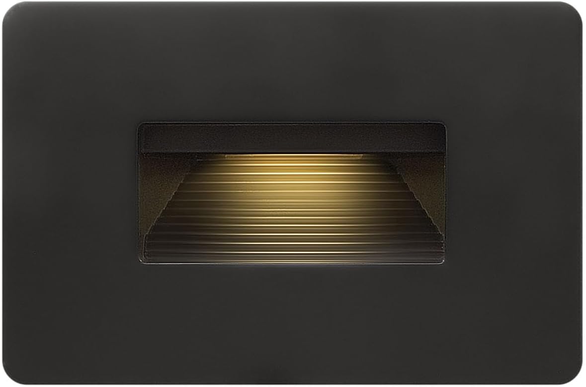 Hinkley Luna Horizontal 12V LED Outdoor Landscape Step Light, Satin Black