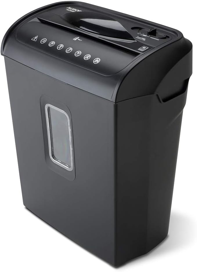 Aurora AU608MB High-Security 6-Sheet Micro-Cut Paper Credit Card Shredder