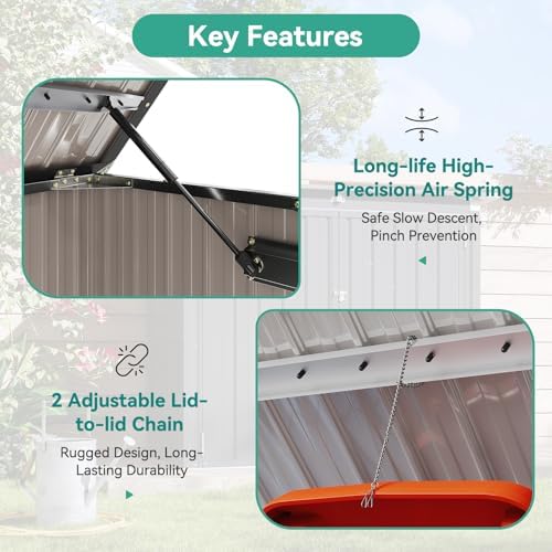 60 Cu.Ft Outdoor Trash Can Storage Shed