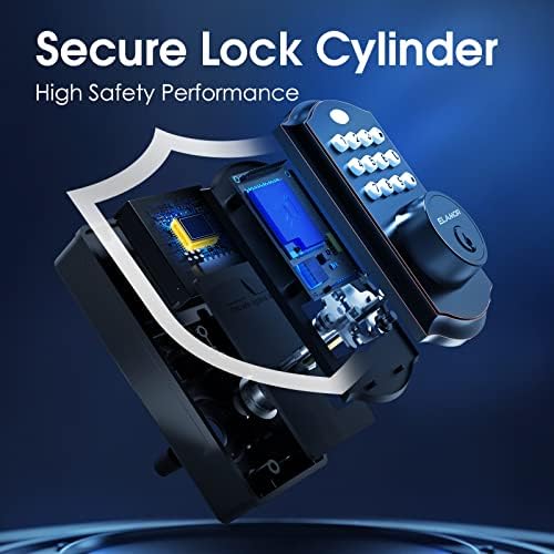 M19 Keyless Entry Door Lock with Keypads, Smart Deadbolt Lock ORB
