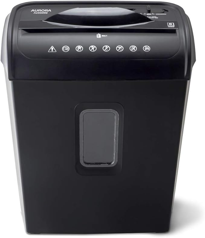 Aurora AU608MB High-Security 6-Sheet Micro-Cut Paper Credit Card Shredder
