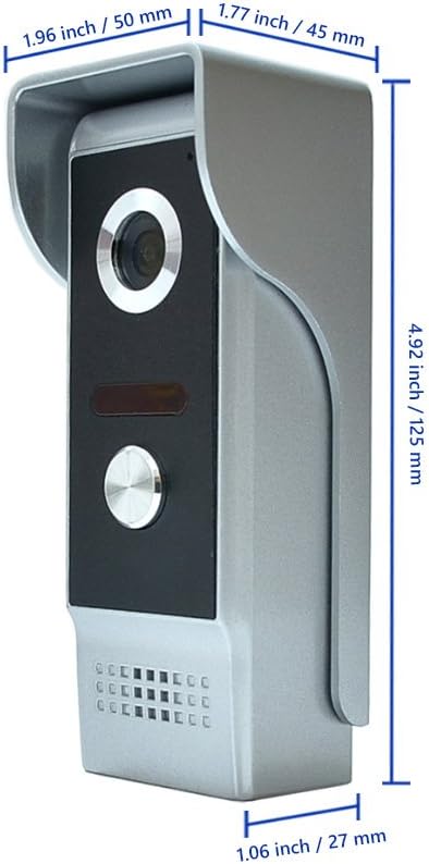 AMOCAM Wired Video Intercom System, 7 Inches Video Doorbell Door Phone System