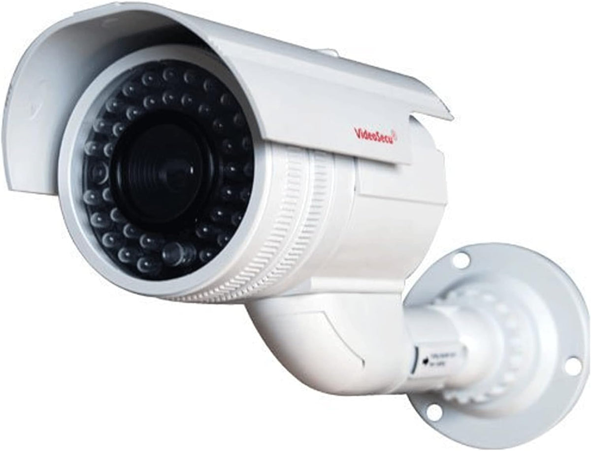 videosecu 4 pack dummy bullet security cameras fake, close-up detail