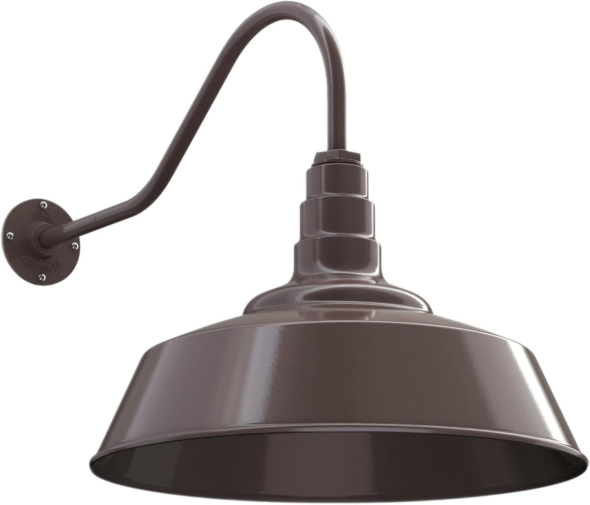 Steel Lighting Co. Large Outdoor Barn Light | Gooseneck Light Fixture | Made in