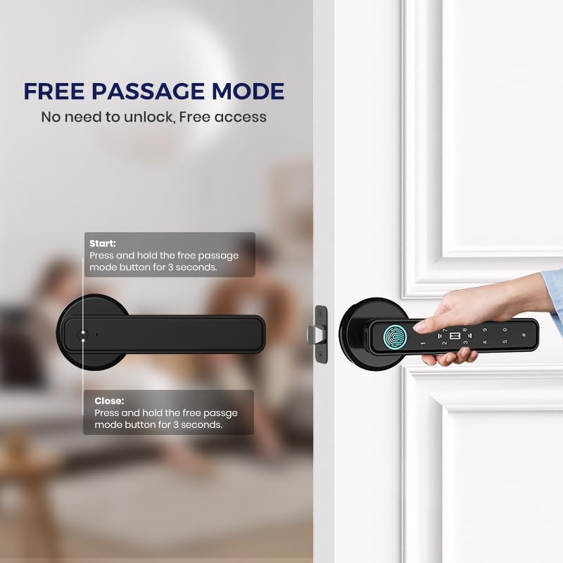 smart door knob & handle, fingerprint door lock, package contents