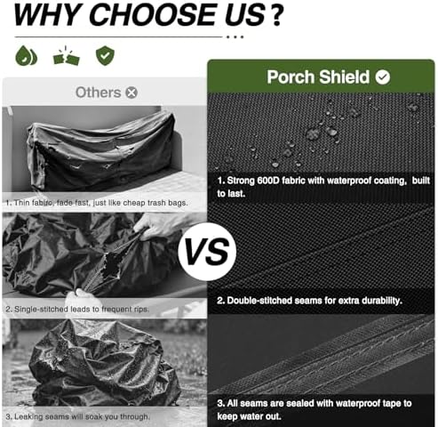 Porch Shield 8ft Waterproof Firewood Rack Cover (Cover Only)