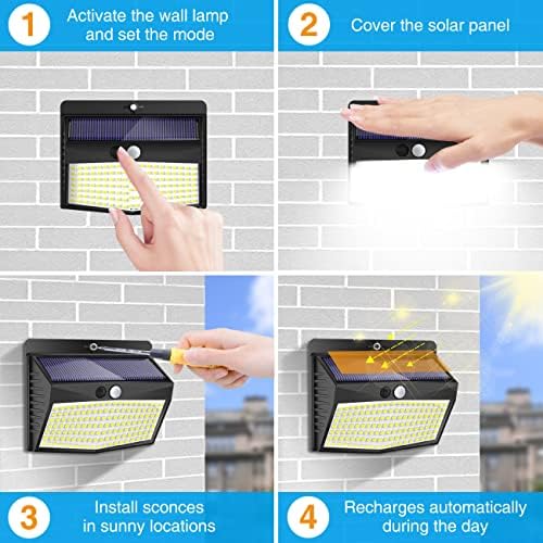 peasur solar motion sensor outdoor light 10pack, 138, package contents