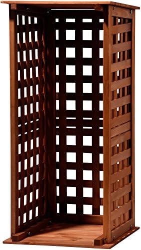 Dobar® Green Label 29097 FSC Firewood Rack - Compact Solid Wood Firewood Shelter, 0.08 m³, 39 x 39 x 85 cm, Brown