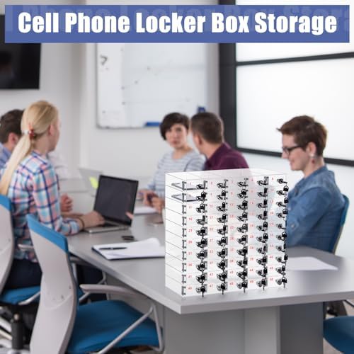 Layhit 50 Slots Cell Phone Locker Box for Classroom, Back to School, Black