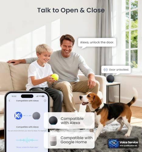 Veise VE027-K WiFi Smart Deadbolt Locks with 2 Knobs Set, Matte Black
