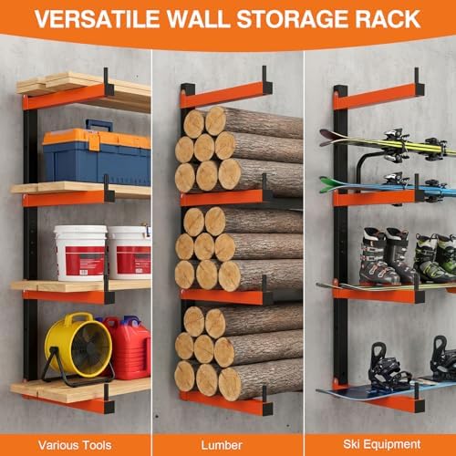 Housolution 4-Level Lumber Storage Rack - 4 Pack Holds Up 520LBS