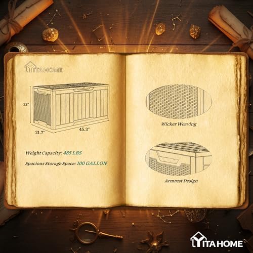 YITAHOME 100 Gallon Large Outdoor Storage Box
