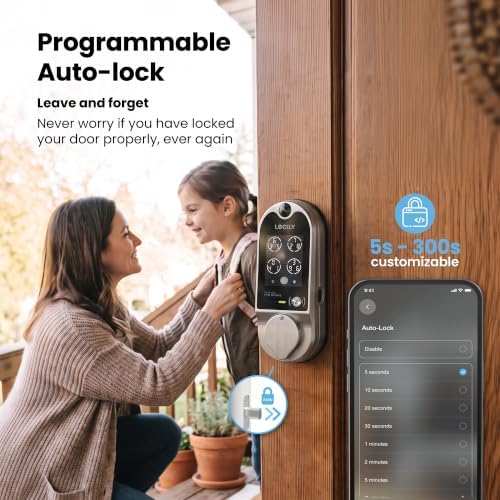 Lockly Vision Video Smart Lock with Video Camera/2-Way Audio Doorbell