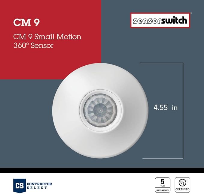 SensorSwitch Ceiling Motion Sensor, Passive Infrared PIR Occupancy Sensor