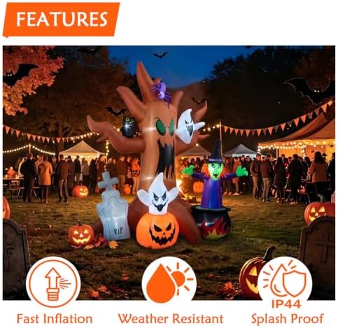 8 FT Halloween Inflatable Spooky Tree Yard Decoration