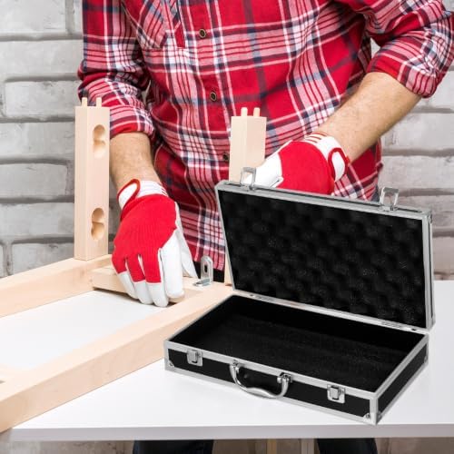 ERINGOGO Aluminum Alloy Toolbox 14.17 X 7.87 X 2.95 in Large Capacity Tool Box with Handle and Safety Clasp Portable Medicine Box for Home Garage School Hospital Storage