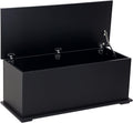 HOMCOM 39.4" Modern Storage Chest, Lift Top Storage Bench, Black