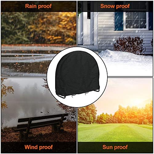 Firewood Round Rack Cover, 40" Outside Log Hoop Cover Wood Pile Rain Covers