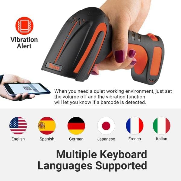 Tera Pro Industrial Wireless Barcode Scanner 2D QR 1D Bar Code Reader 2.4G