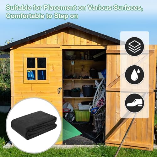 M METERXITY Outdoor Storage Shed Mat, 4x8.3 ft Shed Flooring Mat, Grey