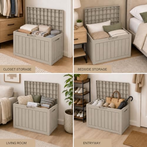 Resin Deck Box Waterproof Outdoor indoor Storage Box 50 Gallon