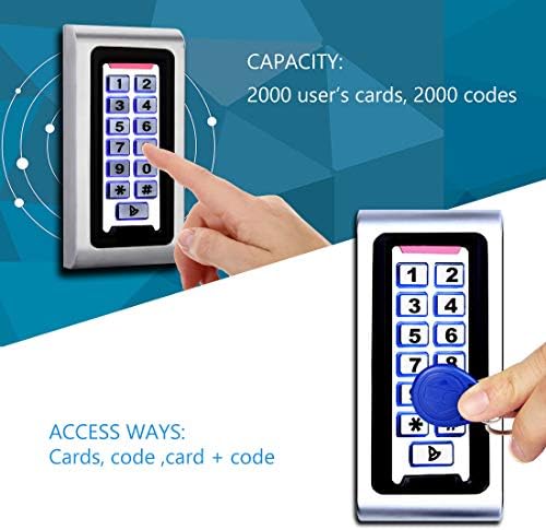 door access control system stand-alone password keypad weatherproof, close-up detail