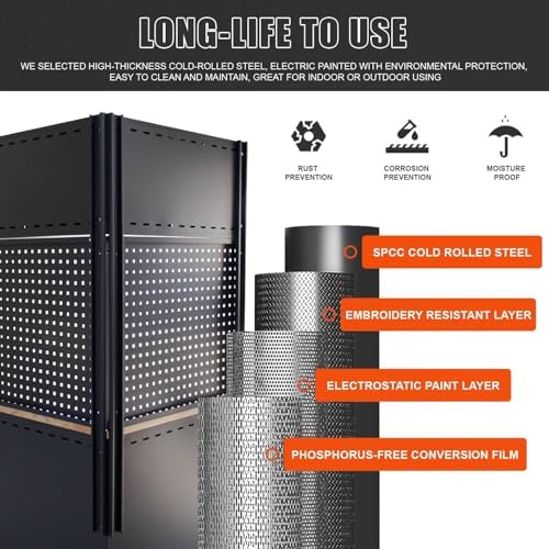 8-Pcs Garage Storage Cabinet System, Black and Grey