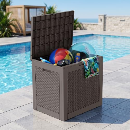 Outdoor Storage Box Waterproof, 30 Gallon Deck Box for Patio Storage