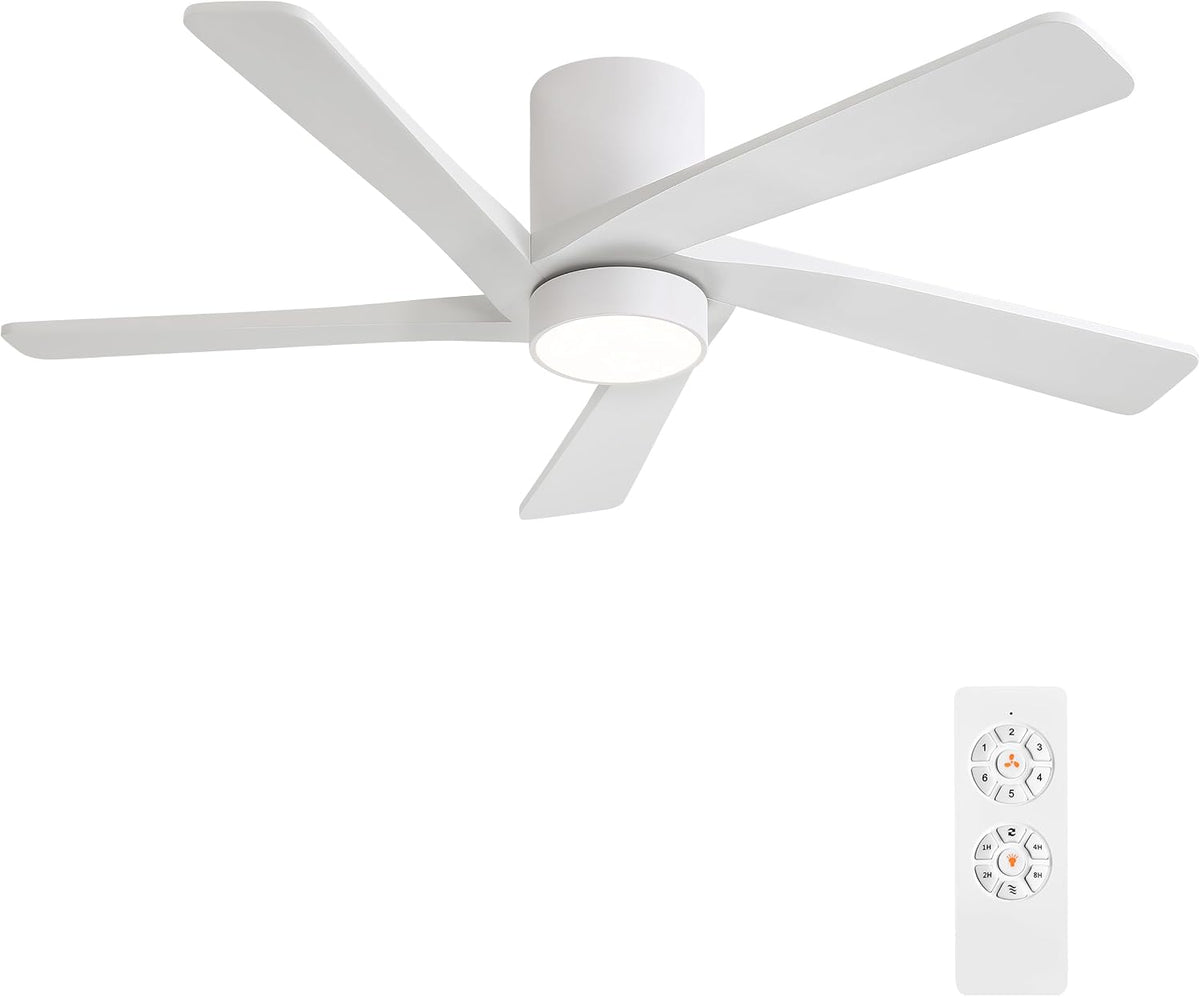 WINGBO 54 Inch Flush Mount DC Ceiling Fan