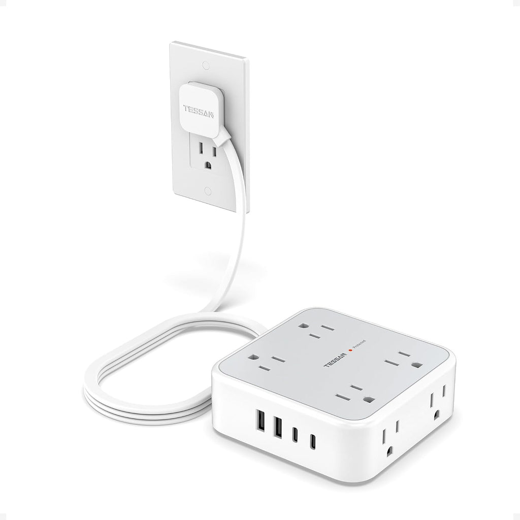 TESSAN Surge Protector Power Strip, 5 FT Extension Cord