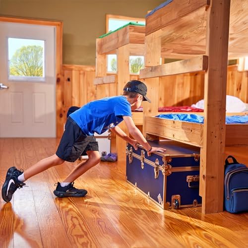 Rhino Small Essential Trunk with Wheels, Camp Footlocker, Dorm Storage