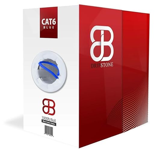 Dripstone CAT6 Ethernet Cable 1000ft Bulk Network LAN Wire 23AWG Solid CCA UTP
