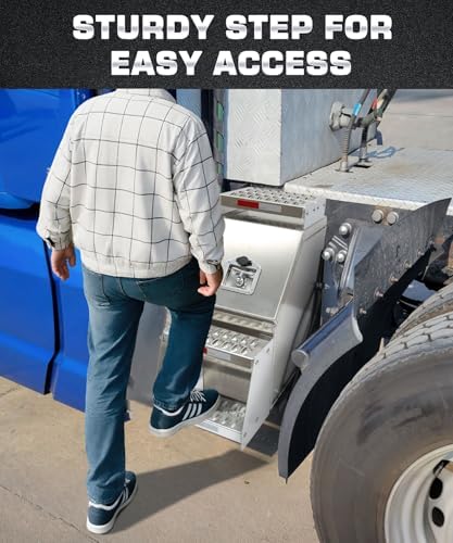 12" Aluminum Truck Step Box Side Mount Tool Box