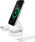 Belkin MagSafe Charger Compatible, 2-in-1 Qi2 Wireless Charging Station 15W
