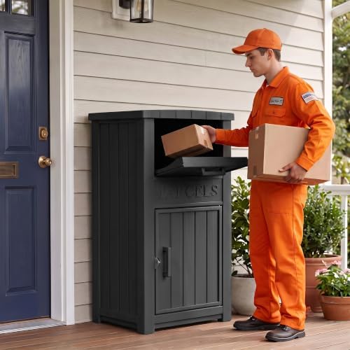 Package Delivery Boxes for Outside, 120 Gallon Outdoor Storage Box