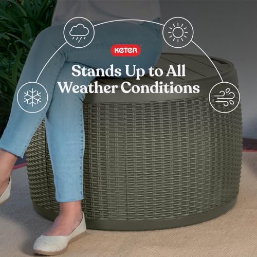 Keter Circa 37 Gallon Resin Deck Box Stool
