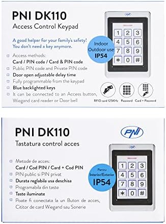 PNI DK110 Free Standing Outdoor and Indoor Access Control Keyboard IP54, Silver