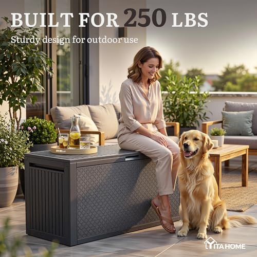 YITAHOME 95 Gallon Large Outdoor Deck Box