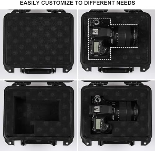 Mayouko Portable Tool Box with Shock- Proof Sponge, Water Proof Grade IP67, Waterproof Hard Case with Foam Insert, Handheld Gimbal Explosion-Proof Box, Waterproof Hard Case, 10.6 x 9.7 x 6.9 inch
